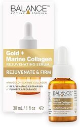Balance Active Formula Gold and Marine Collagen Rejuvenating Serum (30ml) - Light-Weight and Non-Greasy. Rejuvenating and Repairing. Plumper Appearance.